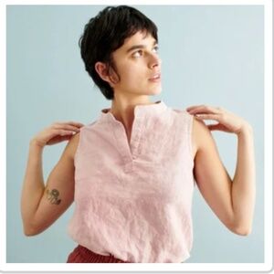 notPERFECTLINEN Mons Top in Dusty Rose